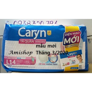  Tã quần Caryn M16/L14/XL12 MẪU MỚI 2021