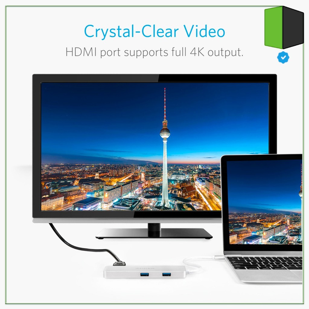 Bộ Chia Cổng Anker USB-C Hub, HDMI và Power Delivery - A8342H41 - Chính hãng