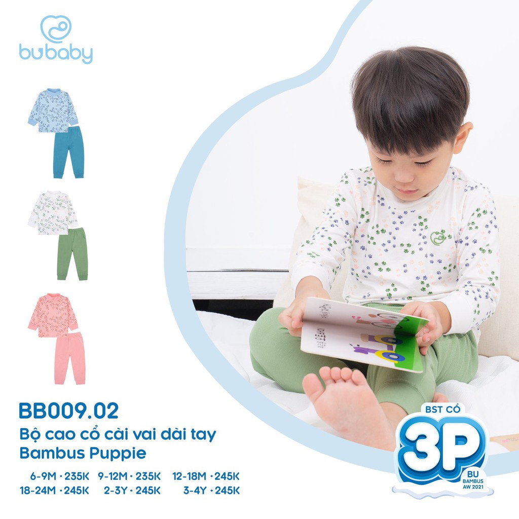 Bộ quần áo giữ nhiệt cho bé hãng Bu baby
