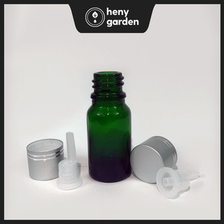 Chai Thủy Tinh 10ML Màu Xanh Lá Nắp Nhôm Nhỏ Giọt, Đựng Tinh Dầu, Chiết Mỹ Phẩm, Dầu Gội, Nước Hoa