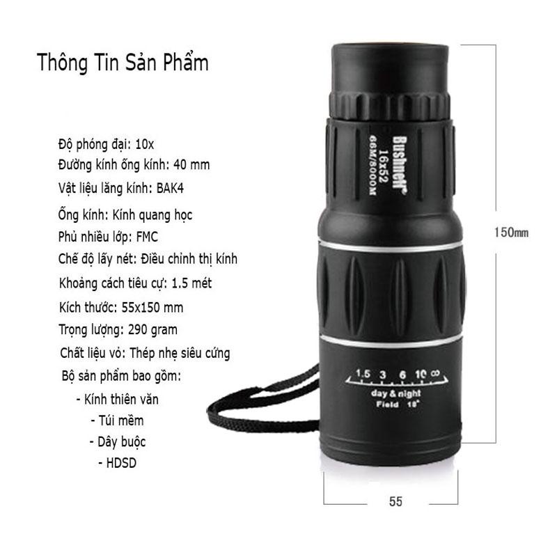 Ống Nhòm, Ống Ngắm Điện Thoại Mua Ngay Ống Nhòm Bushnell 1 Mắt Monocular Nhìn Xa Siêu Nét, Nhỏ Gọn, Tiện Dụng SALE 50%