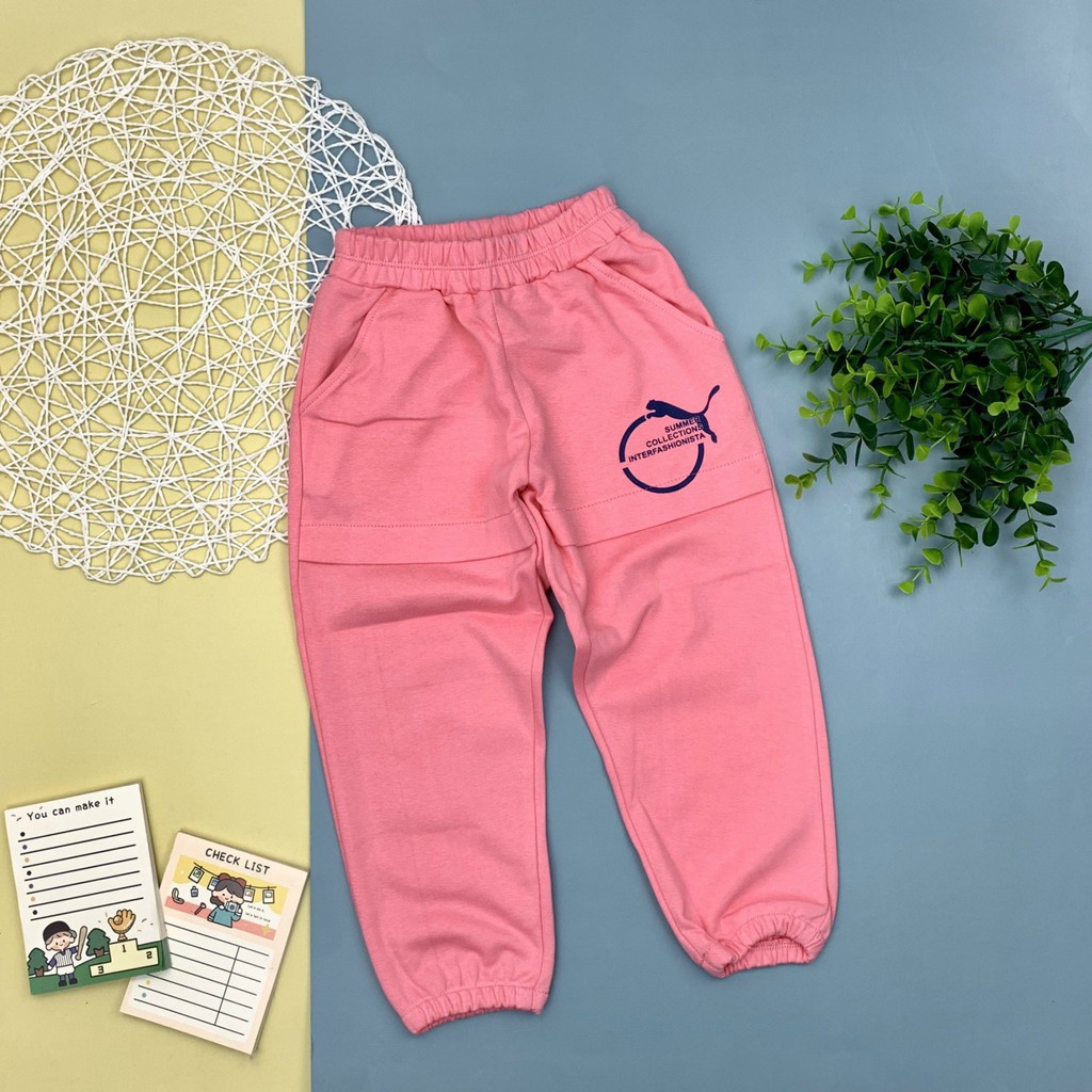 Quần nỉ da cá thu đông can vải Hàn Quốc bé trai, bé gái size 3-10T, cho bạn từ 12-30kg. Chất nỉ da cá dày dặn. Lô 2