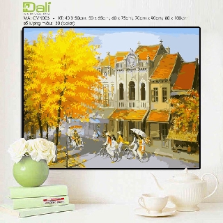 Tranh treo tường tự tô màu số hóa DALI Tranh Một thoáng nét xưa Việt Nam CVN003