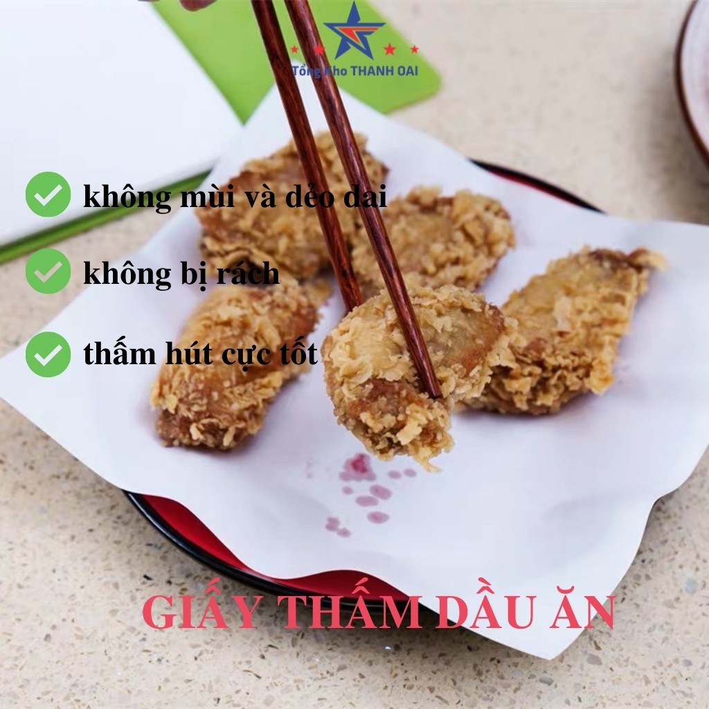 Giấy thấm dầu ăn nhật (SET 40 TỜ) giúp thấm hút dầu mỡ nhanh chóng và hiệu quả MUL22