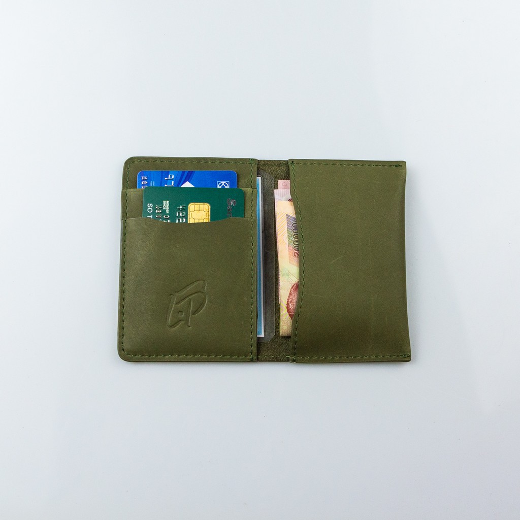 Bóp Ví Mini da bò thật để thẻ, card visit, phong cách thời trang tối giản hiện đại - LA PELLE VMN688