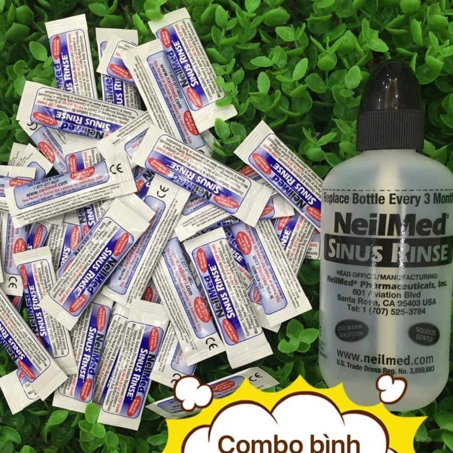 COMBO BÌNH RỬA 240ml KÈM 50 TÉP MUỐI XANH MỸ