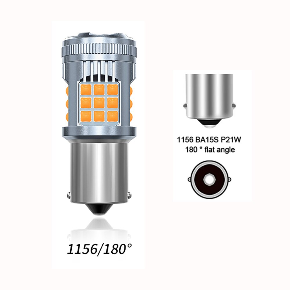 1 Đèn LED 1156 1157 BAY15D P21/5W Canbus 3030SMD Với Quạt Làm Đèn Rẽ DRL T20 7440 W21/5W 12V Cho Xe Hơi