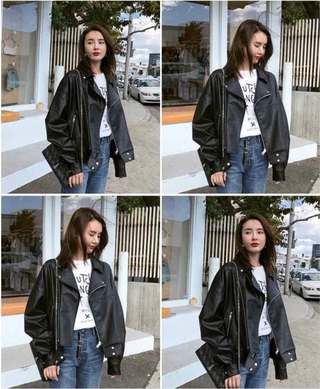 Áo khoác Biker Jacket da lộn