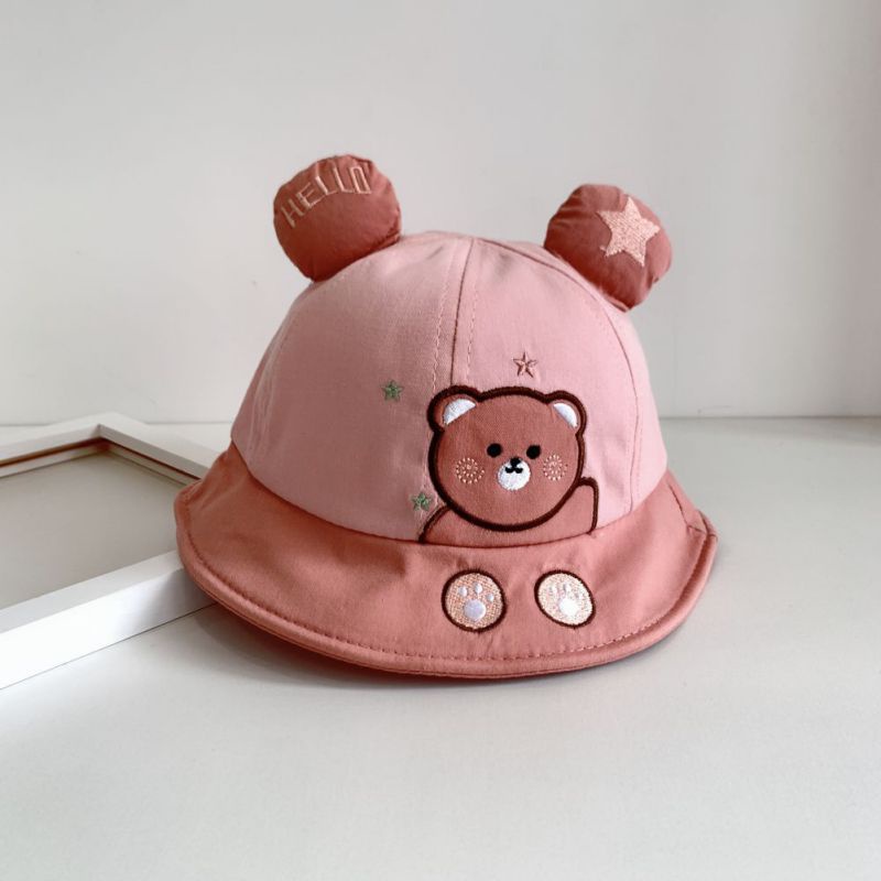 Nón Bucket Che Nắng Thêu Chữ Thời Trang Cho Bé