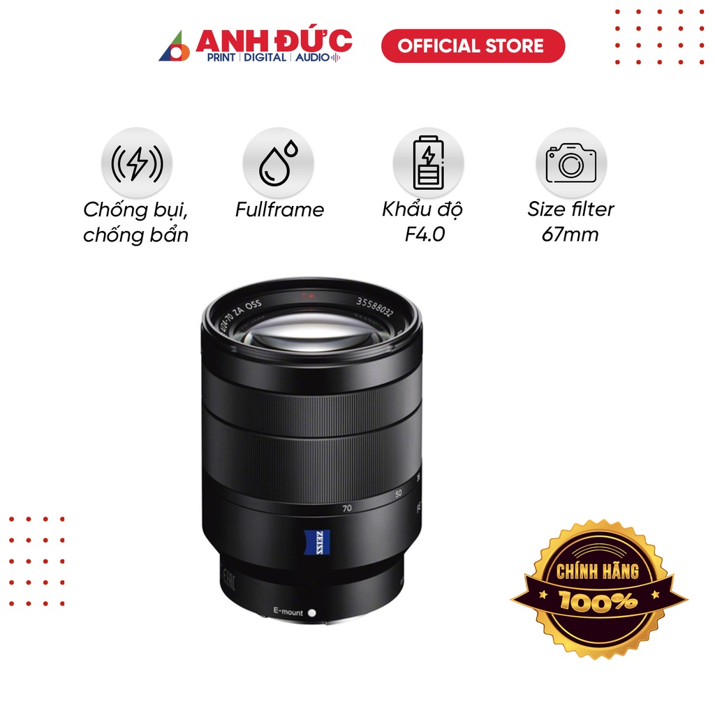 Sony FE 24-70mm F4 ZA OSS, Bảo Hành 12 Sony Toàn Quốc