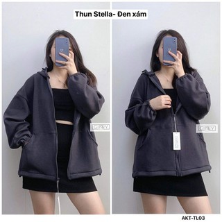 Áo Khoác Thun Nữ Stella| Khoác Thun Da Cá Form Rộng| Thời Trang Nữ