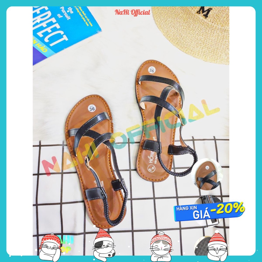 [HÀNG MỚI VỀ] SANDAL XẸP NỮ DÂY CHÉO TRƠN THOẢI MÁI SIÊU XINH NAHI NGOCHIEU1111
