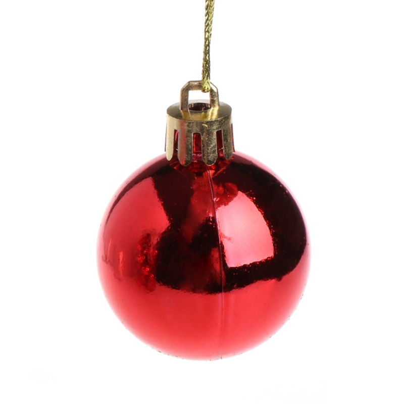 Set 24 Trái Châu Trang Trí Giáng Sinh