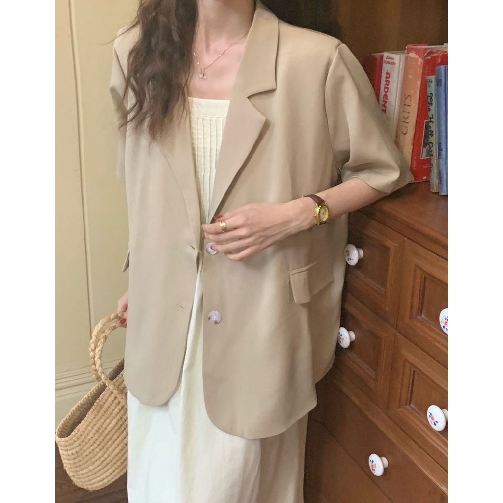 BIGSIZE nữ Áo blazer cổ vest tay cộc cho người béo mập 55-100kg - Phù hợp đi tiệc, công sở hoặc đi chơi | BigBuy360 - bigbuy360.vn