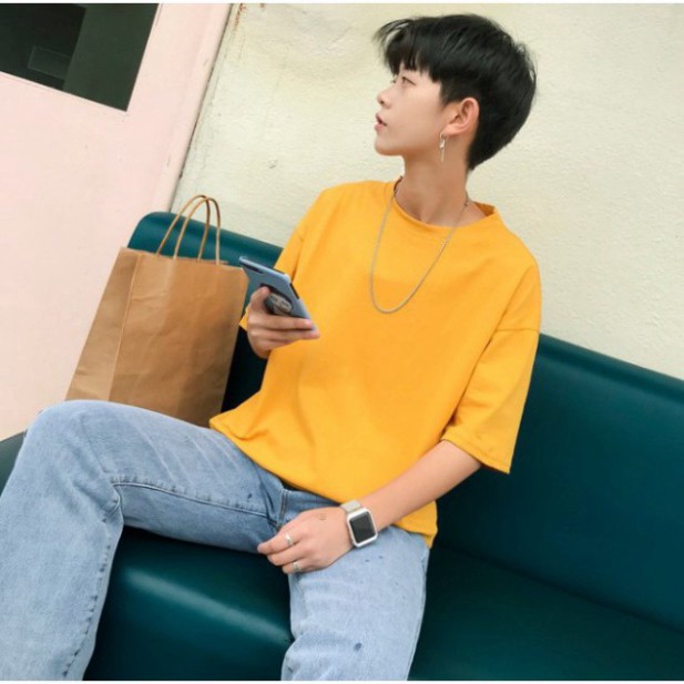 Áo Thun Tay Lỡ Unisex Trơn Nhiều Màu Siêu Hot | BigBuy360 - bigbuy360.vn