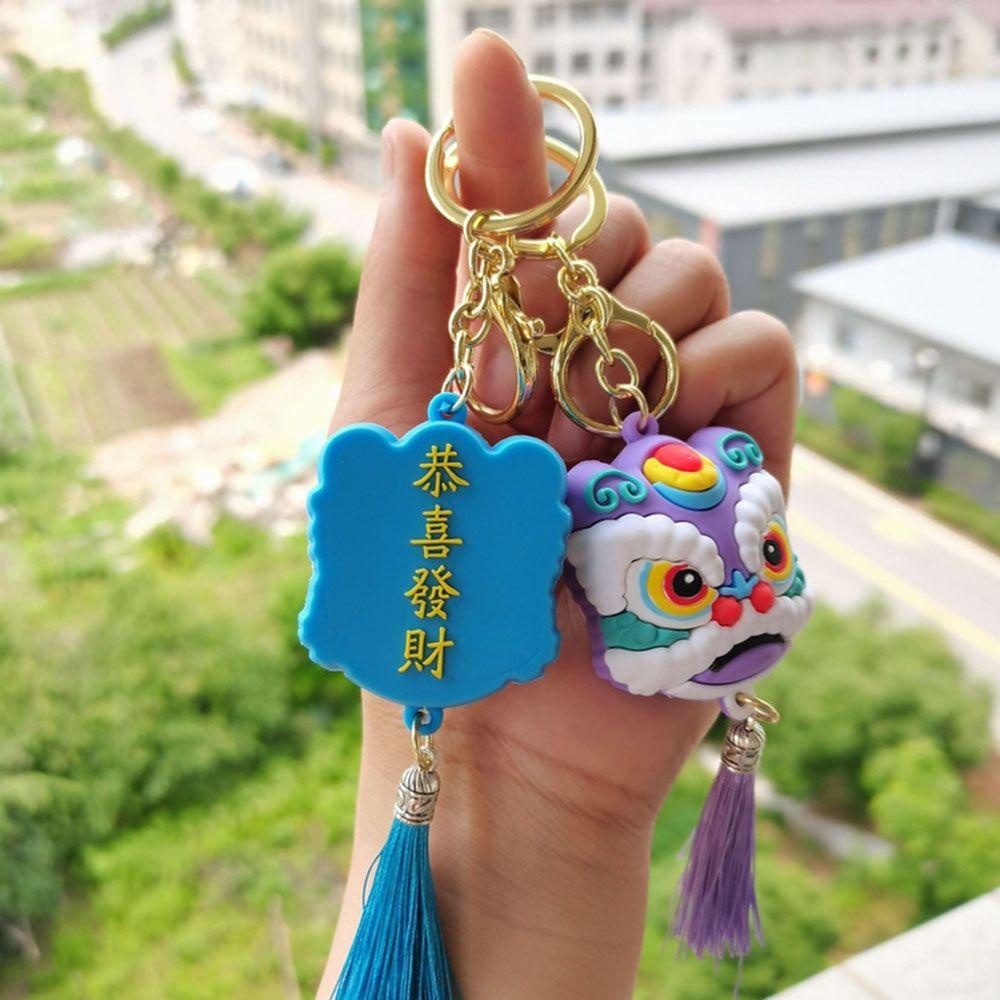 Dây Treo Trang Trí Xe Hơi Hình Đầu Sư Tử Đang Nhảy Múa Kiểu Hoạt