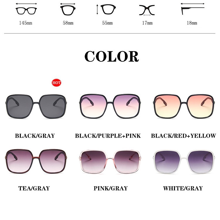 Kính Mát Gọng Vuông Thời Trang Phong Cách Hàn Quốc | BigBuy360 - bigbuy360.vn