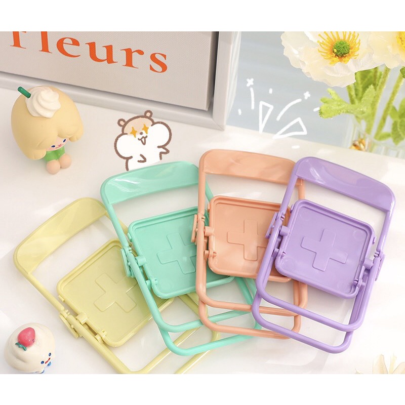 Kệ Kê Điện Thoại Hình Ghế Xếp Màu Pastel (4 màu)