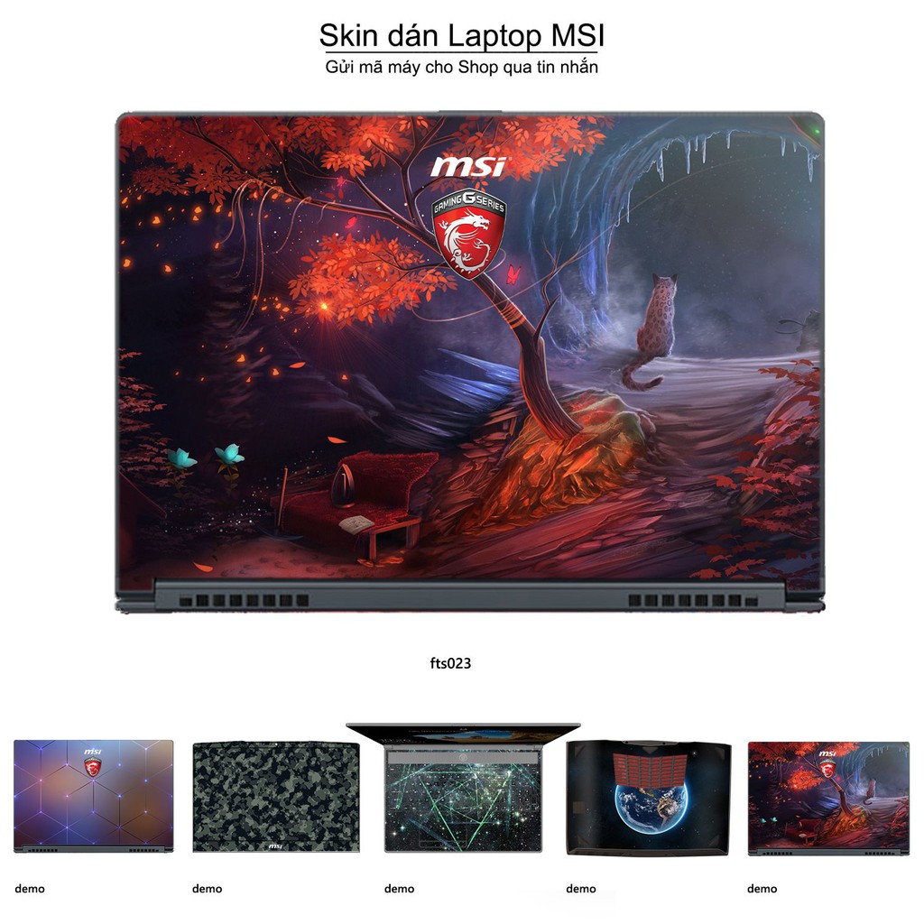 Skin dán Laptop MSI in hình Fantasy _nhiều mẫu 4 (inbox mã máy cho Shop)