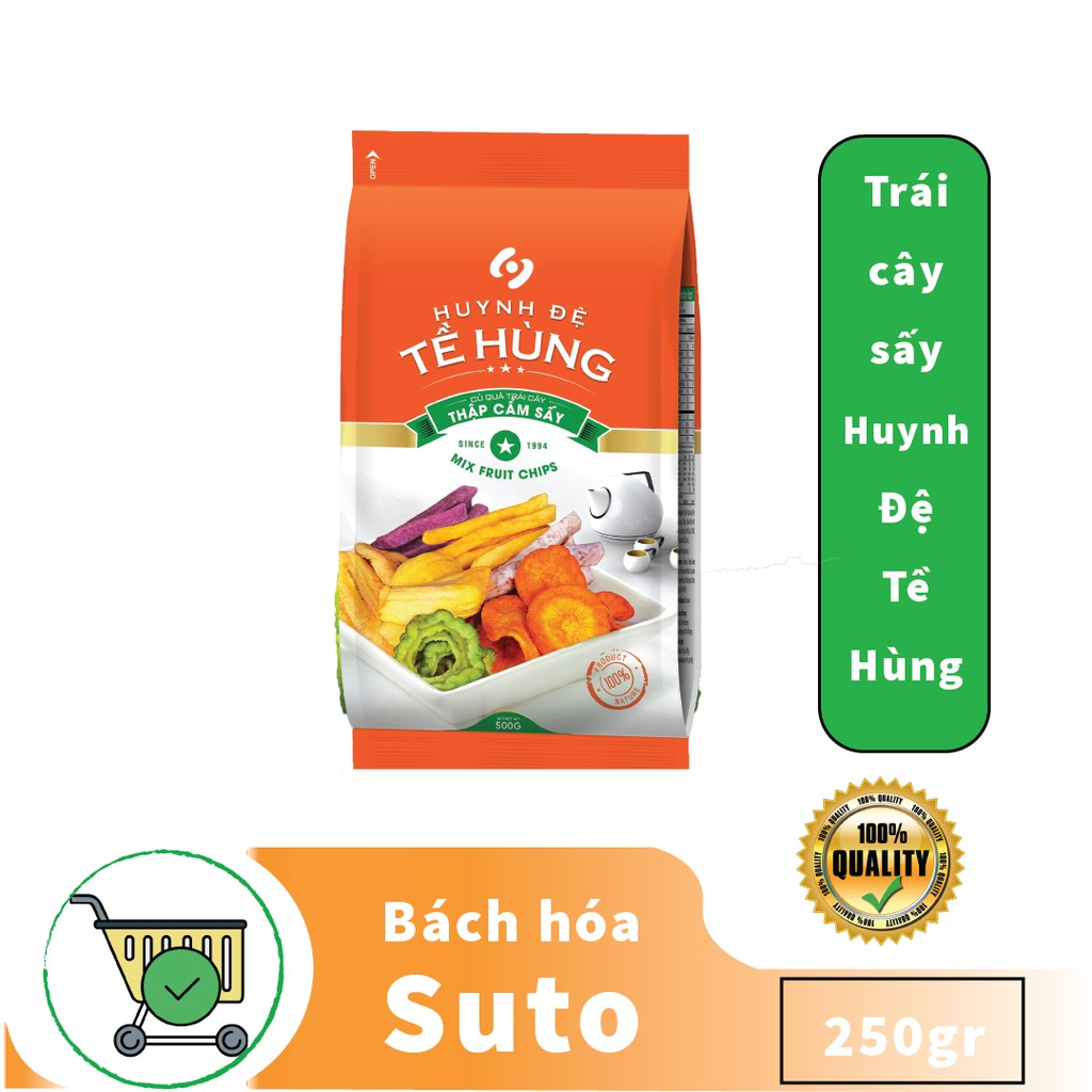 Combo 4 Túi Trái Cây Sấy Khô 250gr mít sấy, chuối sấy, khoai lang sấy, hỗn hợp dinh dưỡng Huynh Đệ Tề Hùng Sutoshop