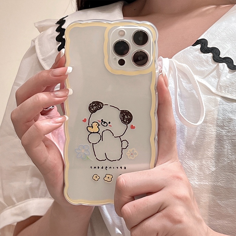 Ốp lưng iphone Ốp Điện Thoại Họa Tiết Sóng Biển Lớn Sáng Tạo Cho iPhone 13Pro 11 12 xr 6 7 8plus 14 Dinuo case