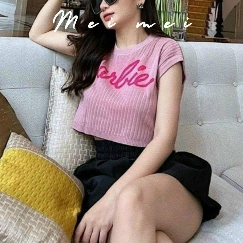 Áo croptop Barbie Montogi Áo cộc nữ Meimei A53