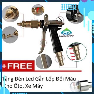 💖 Súng xịt rửa chuyên nghiệp tăng áp lực nước 300%  206236 + Tặng 1 đèn led gắn lốp đổi màu [SKM]