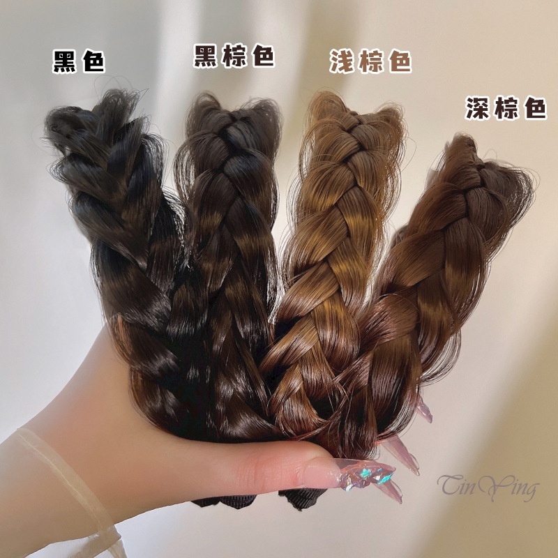 GETNOIVAS Băng Đô Nữ Kiểu Dây Bện Chống Trượt Dễ Thương