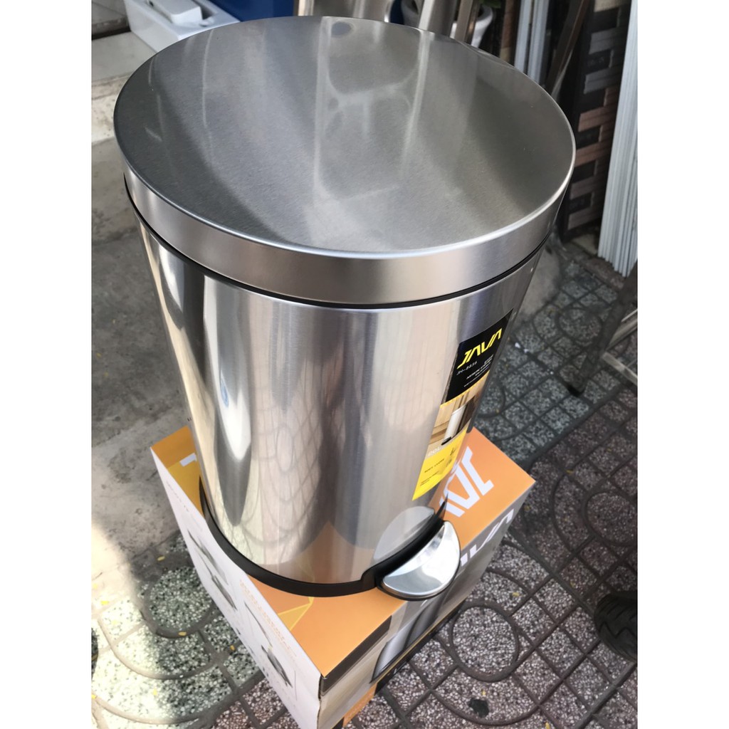 Thùng rác tròn JAVA inox304 hàng cao cấp đạp tròn 8L 11l ,12l,20l,30l