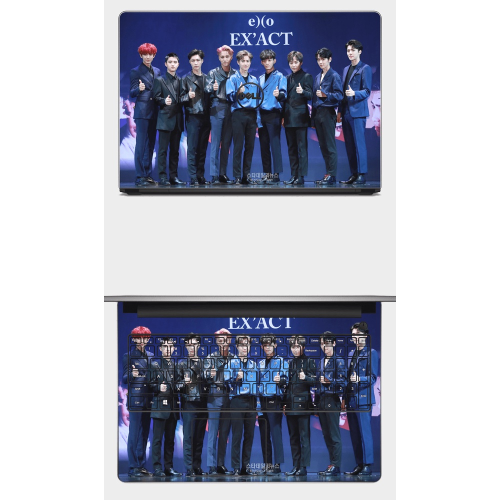 [EXO] SKIN dán Laptop in hình nhóm nhạc EXO. Đủ các dòng máy: Asus, Acer, Dell, HP,... In hình theo yêu cầu