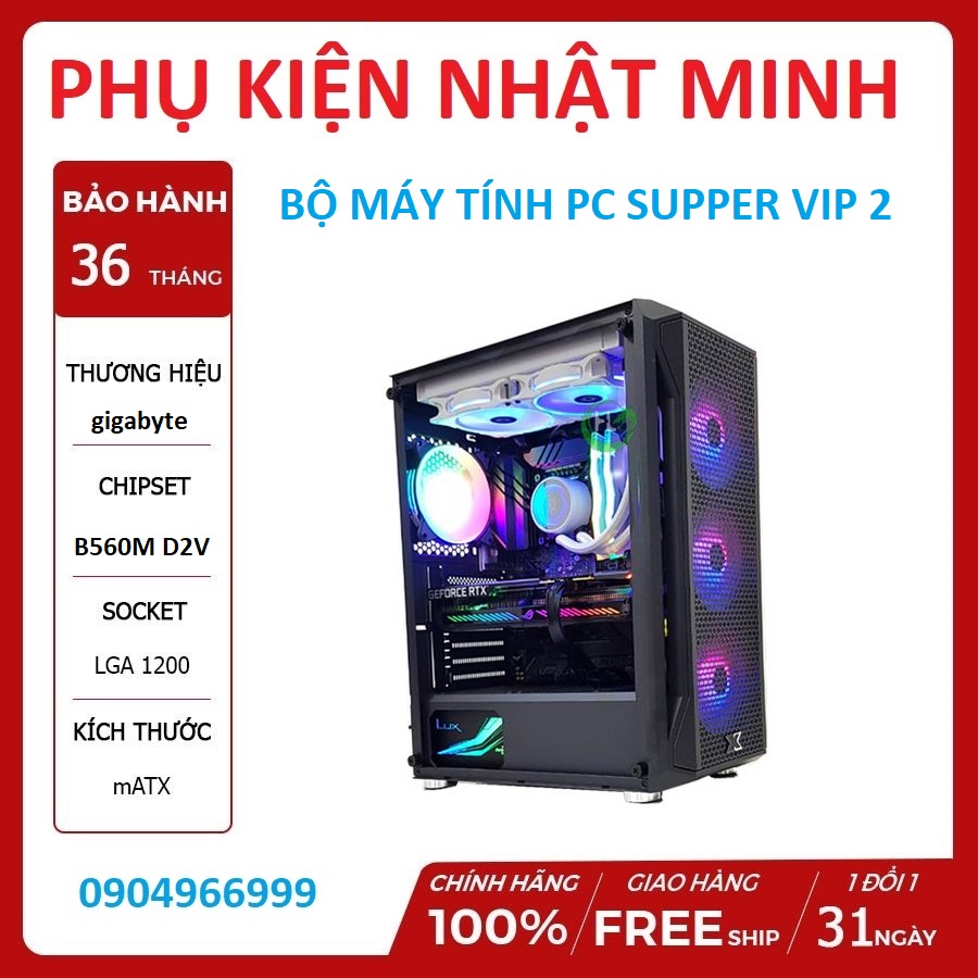 Bộ máy tính PC B560 + i5 10400F + 1060 6GB  SIÊU VIP GAMING giá KHUYẾN MẠI bảo hành 36 tháng