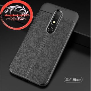 Ốp dẻo vân da nokia x5 2018 - chống sốc autofocus