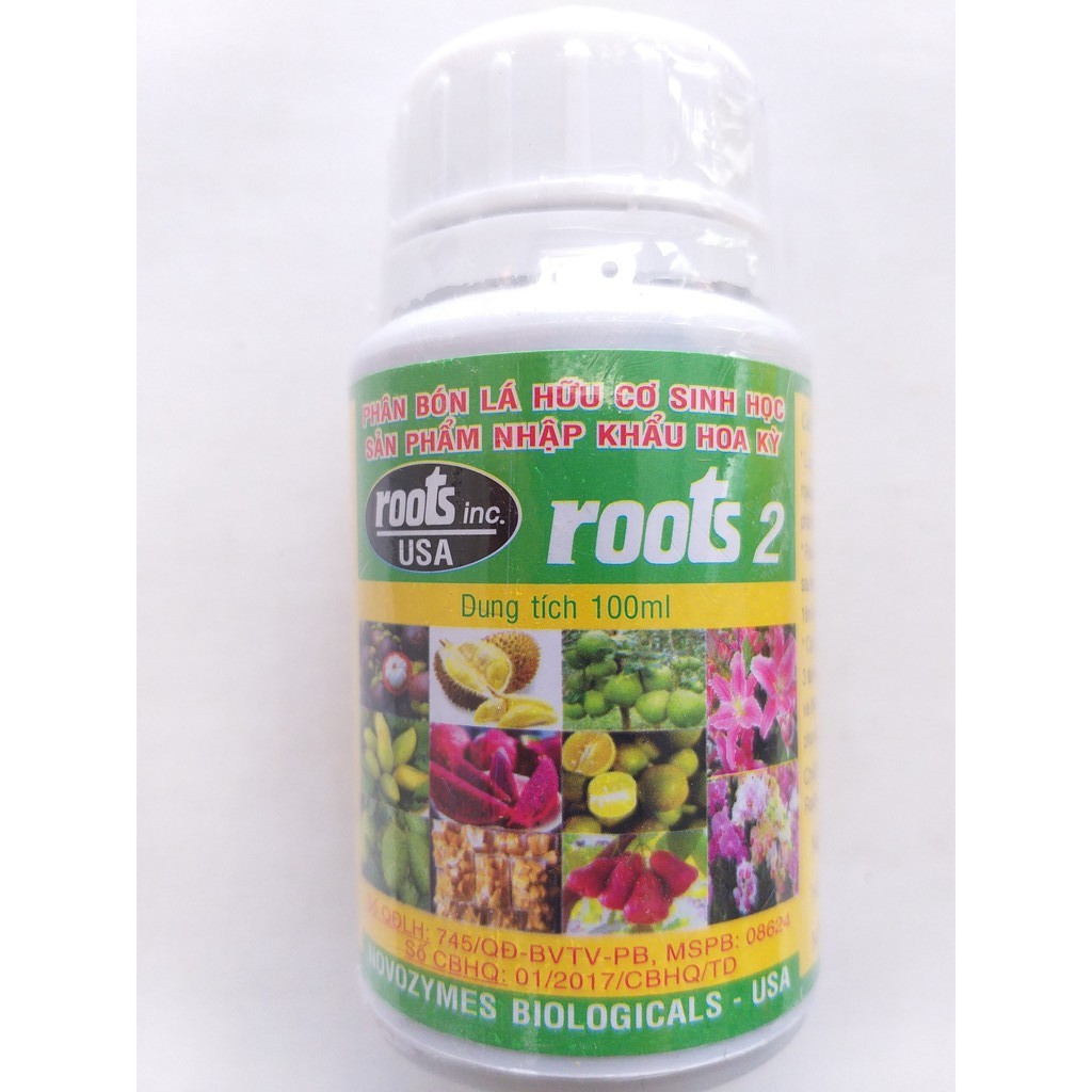 Phân bón lá hữu cơ sinh học - Roots 2 - 100ml