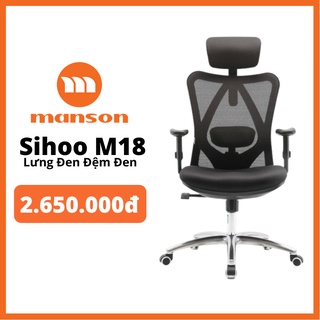 SIHOO M18, M18 GÁC CHÂN  - Ghế lưới văn phòng thiết kế công thái học Ergonomic