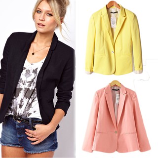 Áo khoác blazer nữ màu sắc thời trang