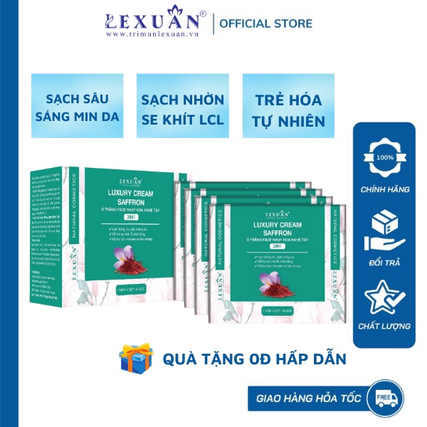 Ủ Trắng Nhụy Hoa Nghệ Tây Lê Xuân Lê Xuân Cosmetic - Trắng mịn da, se nhỏ lỗ chân lông, mờ nám và tàn nhang sạch bã nhờn | BigBuy360 - bigbuy360.vn