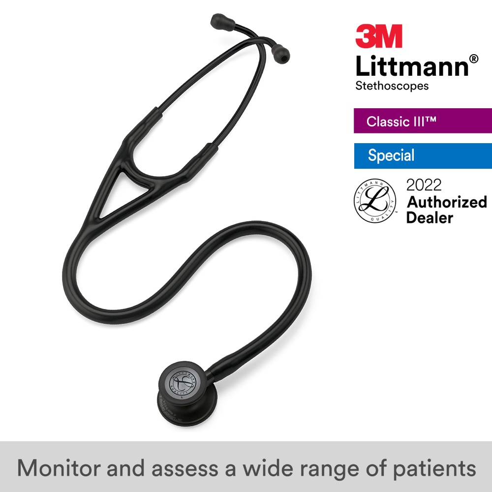 Ống nghe y tế 3M Littmann Cardiology IV, mặt nghe màu đen, dây nghe màu đên, 27 inch, 6163
