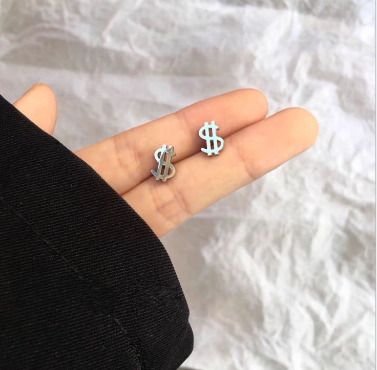 Khuyên tai hình đô la phong cách độc đáo cá tính 22637