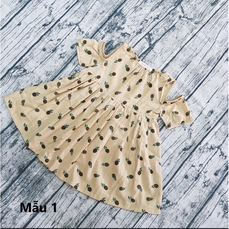 [ DỌN KHO BÁN GIÁ THANH LÝ ] Váy baby doll, Váy may thủ công đường may cẩn thẩn, chất cotton đũi rất mát dành cho bé gái