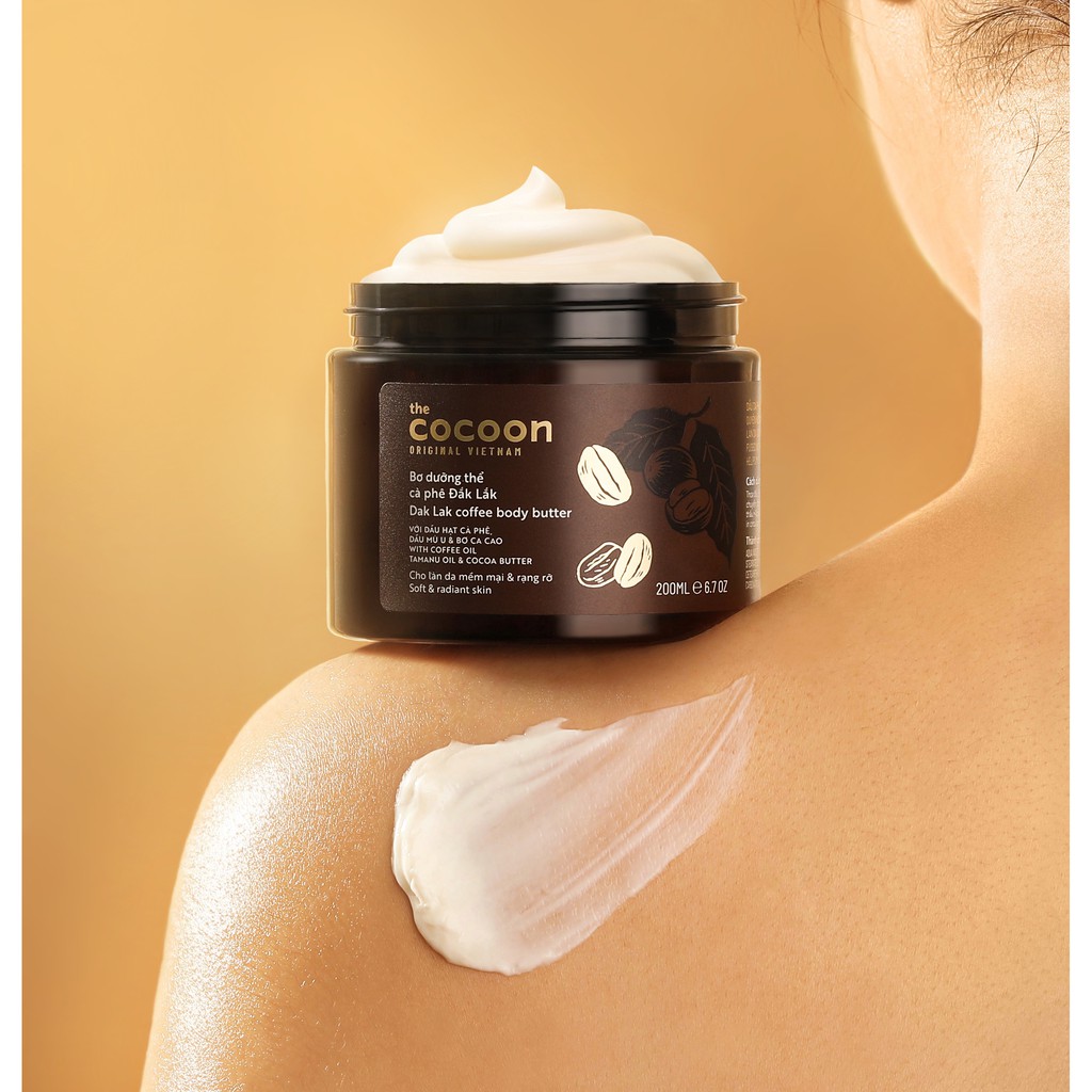 Bơ dưỡng thể chiết xuất cà phê Dak Lak Cocoon Coffee Body Butter 200ml