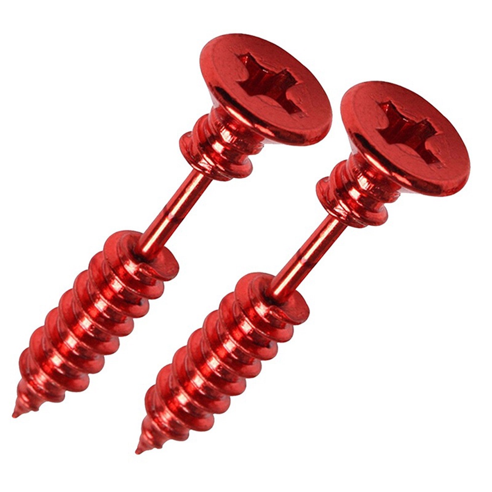 Đôi khuyên tai kim loại hình đinh vít thời trang Unisex