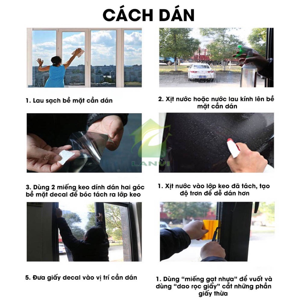 Giấy dán kính decal chống nắng, chống tia cực tím hồng ngoại giảm 70% ánh sáng hiệu ứng màu trà dịu mắt