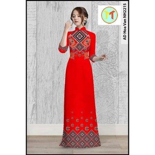 ÁO DÀI MAY SẴN HỌA TIẾTI (CỔ TRÒN TAY LỞ VÀ CỔ 2P TAY LỞ KHÁCH INBOX)