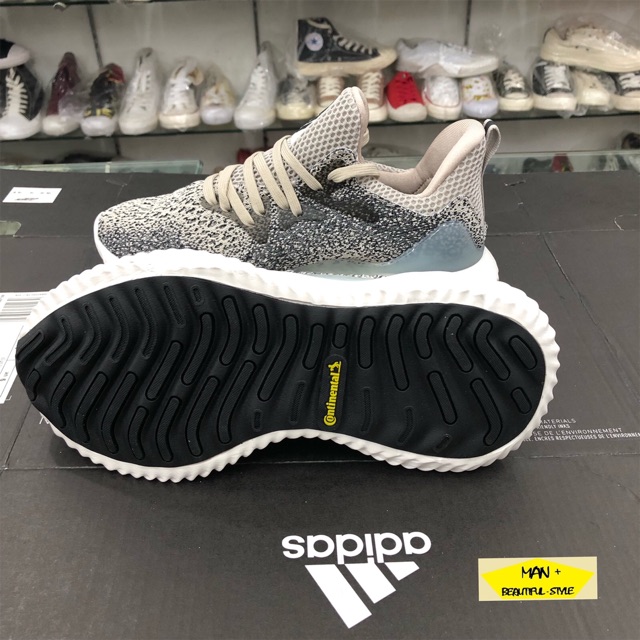 Giày thể thao Alphabounce Beyond 2018 xám chấm, Giày chạy bộ siêu êm, cá tính, full box