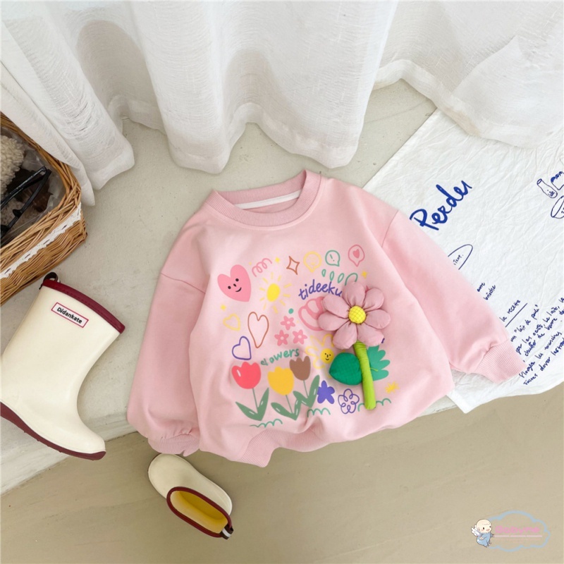 Áo KhoáC Cotton DàI Tay, In HọA TiếT HoạT HìNh Cho Bé GáI