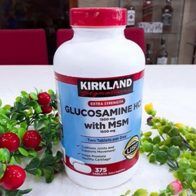 {Nhập chính hãng} Viên bổ khớp KIRKLAND Glucosamine HCL 1500mg With MSM  - Hỗ trợ tăng dịch nhầy khớp (Hộp 375 viên)