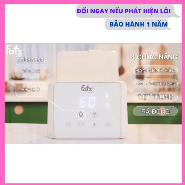 Máy hâm sữa tiệt trùng fatzbaby, máy tiệt trùng bình sữa fatz Duo 3 FB3093VN/ Duo 3 Plus FB3094TK