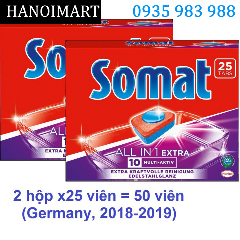 Viên rửa bát Somat 100 viên nhập khẩu từ đức rẻ vô địch
