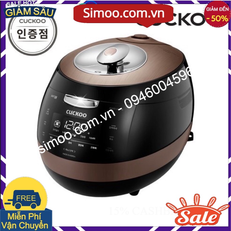 💥 ⚡ SẢN PHẨM CHÍNH HÃNG 💥 ⚡  NỒI CƠM ĐIỆN CUCKOO CAO TẦN CRP-AHXB1060FB 1.8L NỘI ĐỊA HÀN QUỐC_10 người[Hàng Chính Hãng