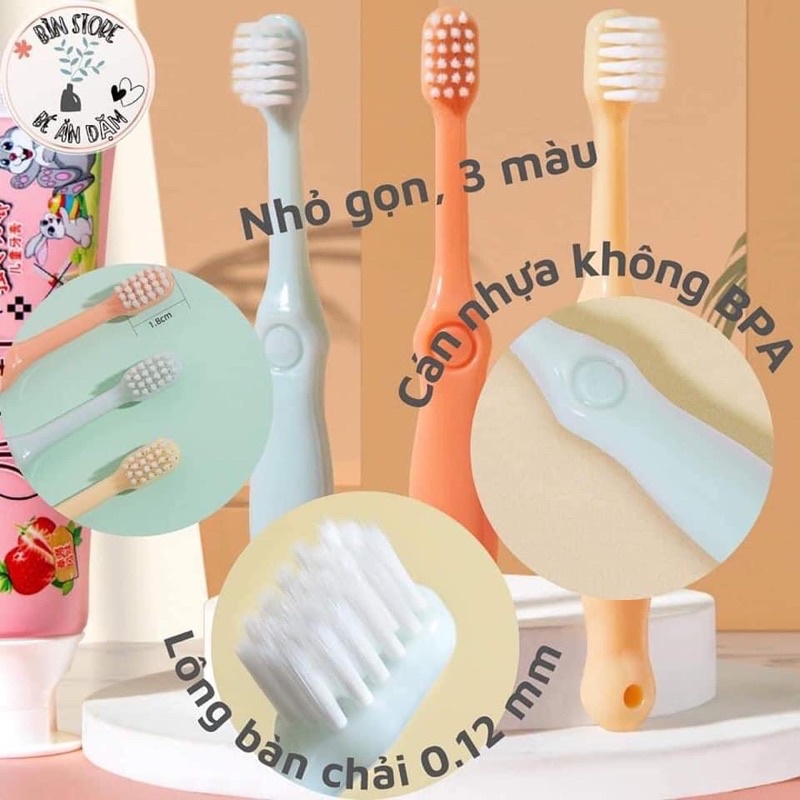 Set 3 bàn chải đánh răng Kichilachi cho bé